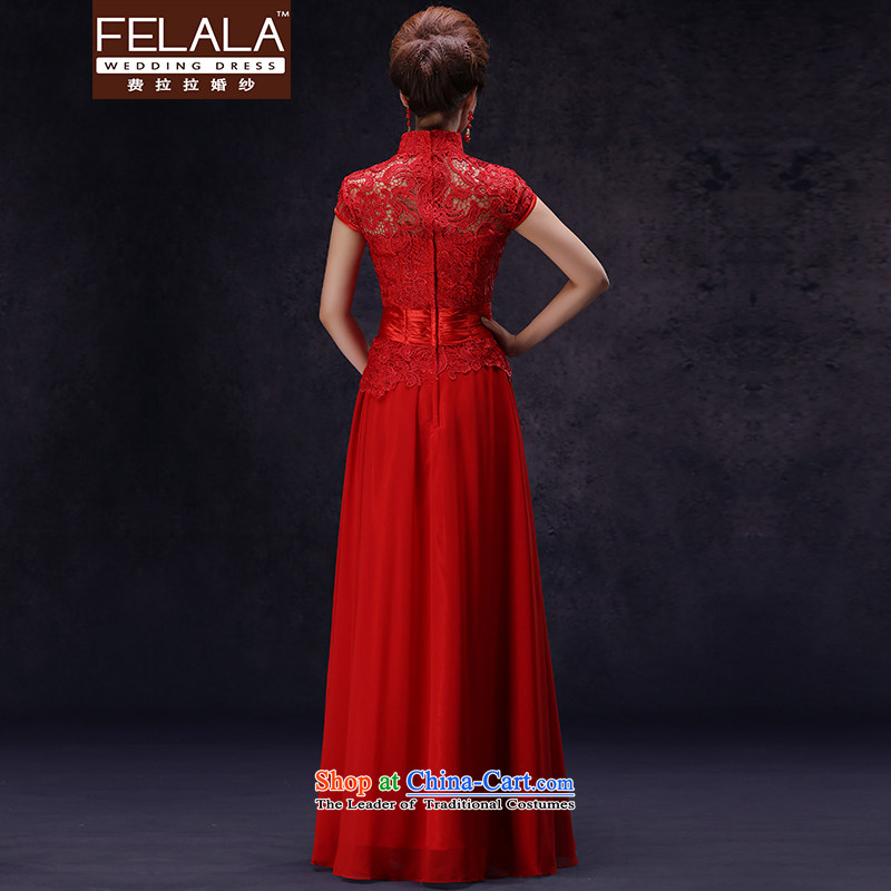 Ferrara highstreet betrothal cheongsam dress long red Chinese marriages bows to female retro S Suzhou, shipment of Ferrara wedding (FELALA) , , , shopping on the Internet