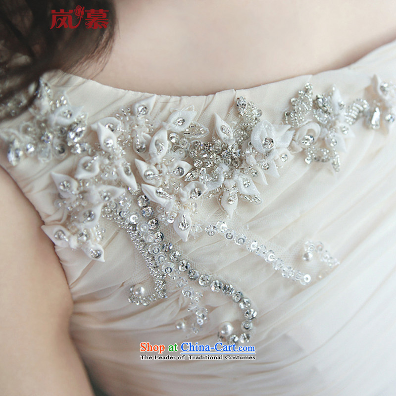 The sponsors of the 2015 New LAURELMARY, Korean gliding Beveled Shoulder Stitch pearl creases Foutune of Skinny A swing align graphics to the chiffon bridal dresses other color contact Customer Service 95 Waist 79), XL( chest included the , , , shopping on the Internet