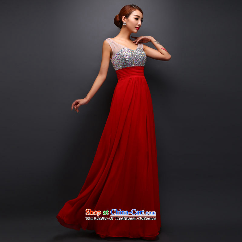 Love of the overcharged wedding dresses new V-Neck multimedia drill one Field Service and stylish shoulder bride bows red tailor-made for Sau San concepts message size that the love of the overcharged shopping on the Internet has been pressed.