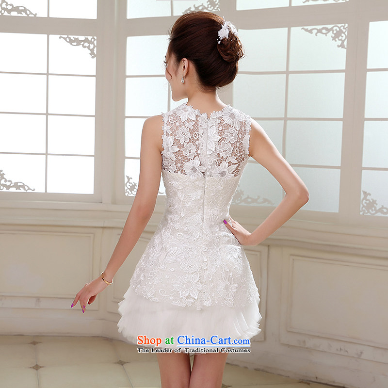 Hei Kaki Sau San wedding dresses 2015 autumn and winter new evening dresses lace bridesmaid service shoulders small short skirts female white L, Hee-ho NF22 Hei , , , shopping on the Internet