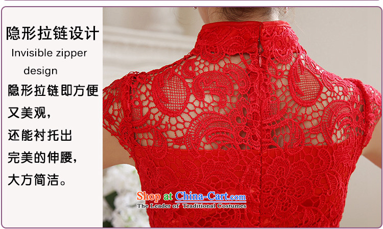 Hei Kaki 2015 autumn and winter new short, collar small evening dresses bridesmaid skirt China wind LACE EMBROIDERY NF29-2 engraving red XS picture, prices, brand platters! The elections are supplied in the national character of distribution, so action, buy now enjoy more preferential! As soon as possible.