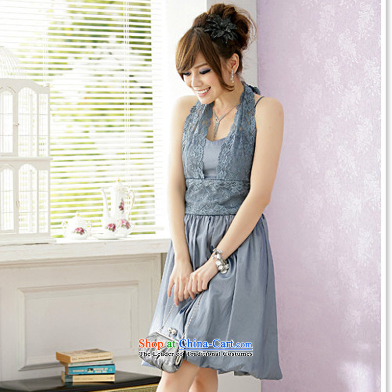 158 and XL dress neckband lanterns swing dresses V-Neck Top Loin of Sau San video thin dinner show small dress light gray XXL suitable for 135-155, 158 and shopping on the Internet has been pressed.