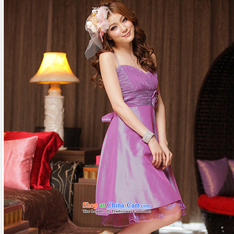Li and the large number of dress sexy star V-Neck Top Loin with kidney (not remove) A field petticoats video thin thick mm annual dinner dress purple XL suitable for 115-135, 158 and shopping on the Internet has been pressed.