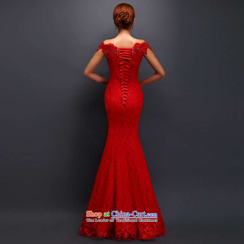 Love of the overcharged by 2015 new long lace red bows dress Korean bows to marry a crowsfoot Sau San red tailor-made exclusively concept message size that the love of the overcharged shopping on the Internet has been pressed.