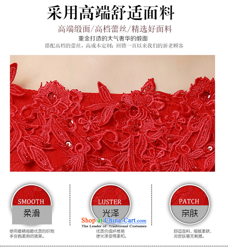 7 7 color tone 2015 new red married women serving the word bows shoulder lace Sau San crowsfoot tail stylish wedding dress L017 red alignment to M picture, prices, brand platters! The elections are supplied in the national character of distribution, so action, buy now enjoy more preferential! As soon as possible.