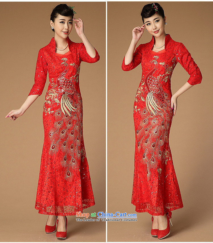 The new national wind KRTRACY2015 heavy industry engraving Lace Embroidery cheongsam red bows to Sau San evening dresses BLLS9488 RED S picture, prices, brand platters! The elections are supplied in the national character of distribution, so action, buy now enjoy more preferential! As soon as possible.