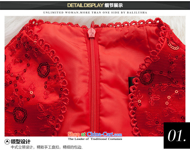 The new national wind KRTRACY2015 heavy industry engraving Lace Embroidery cheongsam red bows to Sau San evening dresses BLLS9488 RED S picture, prices, brand platters! The elections are supplied in the national character of distribution, so action, buy now enjoy more preferential! As soon as possible.