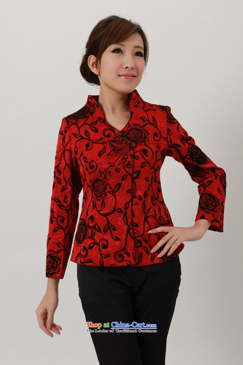 2013 Spring jackets, middle-aged and elderly mother long-sleeved shirt Sau San Tong pack mail wedding map color M