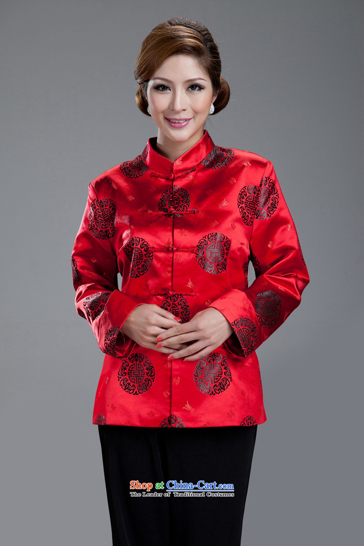 Ms Yuen Long-sleeved Tang dynasty female Pure Herbs Extract Ms. Tang blouses Fall/Winter Collections in the national costumes Hung (winter clothing clip cotton) XXL picture, prices, brand platters! The elections are supplied in the national character of distribution, so action, buy now enjoy more preferential! As soon as possible.