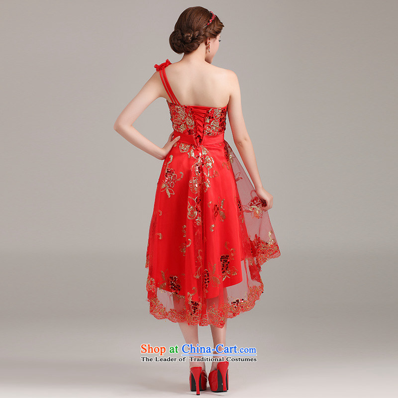 After a short pre-gown 2015 new bridesmaid to lace short of marriages bows to red evening red S wedding Beverly Ting (tingbeier) , , , shopping on the Internet