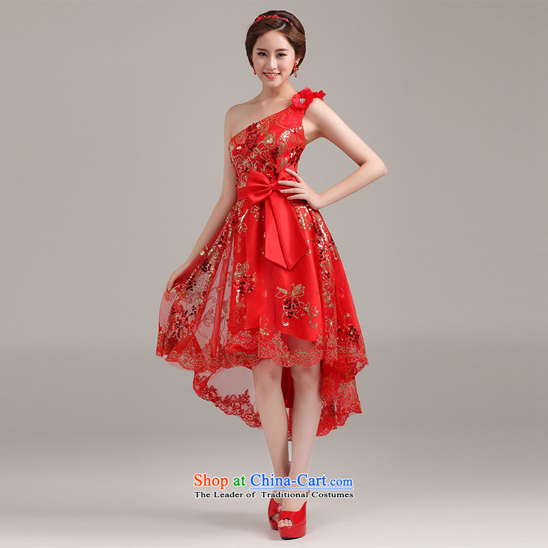 After a short pre-gown 2015 new bridesmaid to lace short of marriages bows to red evening red S wedding Beverly Ting (tingbeier) , , , shopping on the Internet