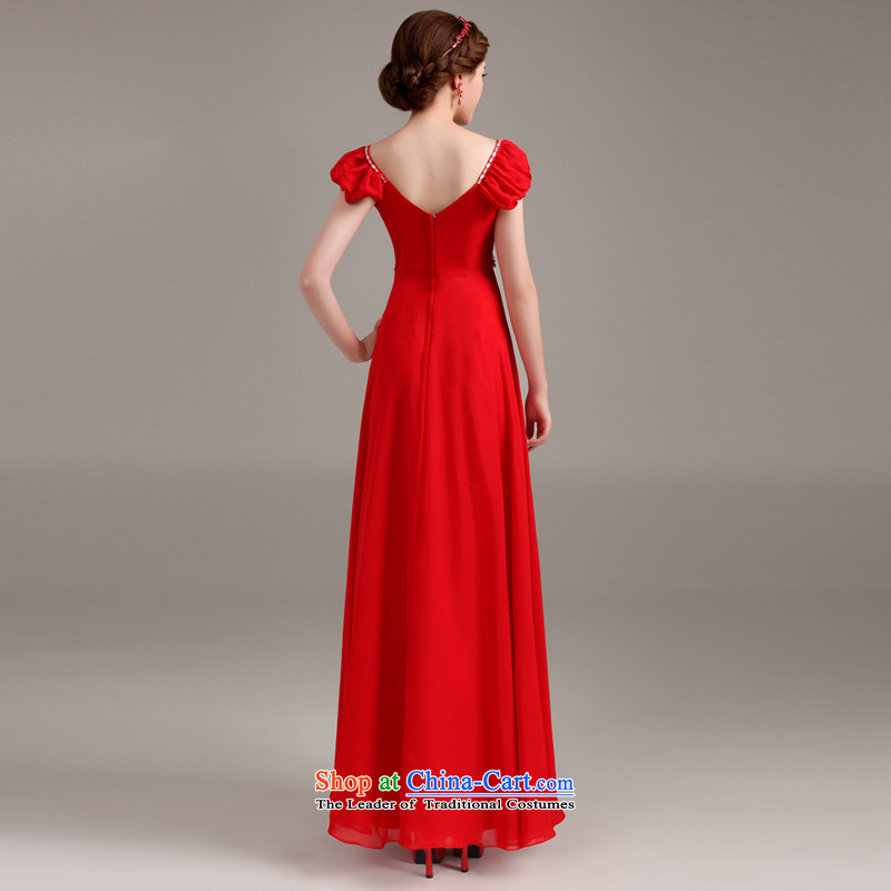 Beverly Ting pregnant women dress in spring and summer 2015 New Service Korean drink red Top Loin of marriages shoulders diamond long evening dresses red S, Beverly (tingbeier ting) , , , shopping on the Internet