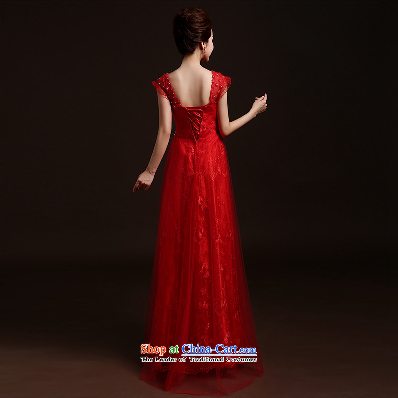 Beverly Ting wedding dresses new 2015 new stylish spring and summer bridesmaid services marriages bows to Sau San long shoulders evening dresses RED M, Beverly (tingbeier ting) , , , shopping on the Internet