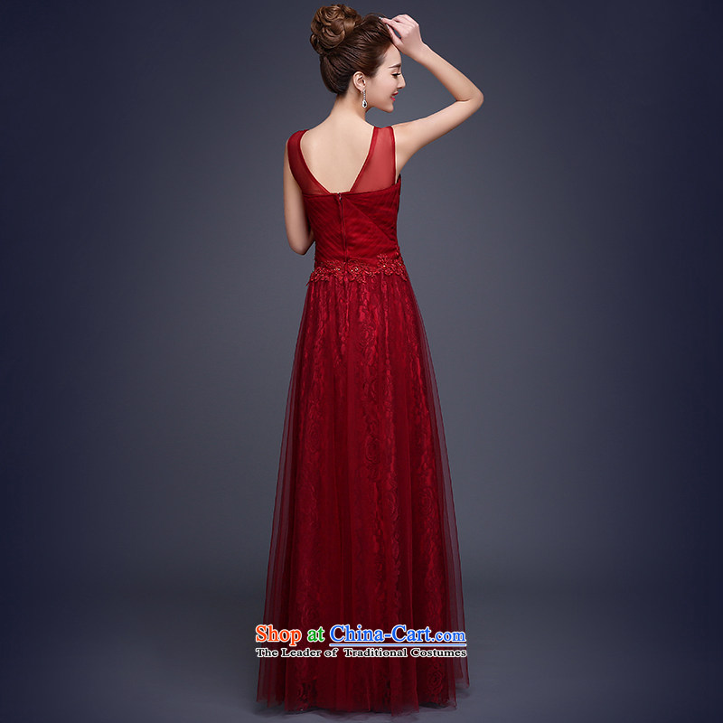 Beverly Ting bows to Sau San New 2015 new spring and summer evening dresses long red marriages stylish bridesmaid services moderator dress dark red XXL, Beverly Ting (tingbeier) , , , shopping on the Internet
