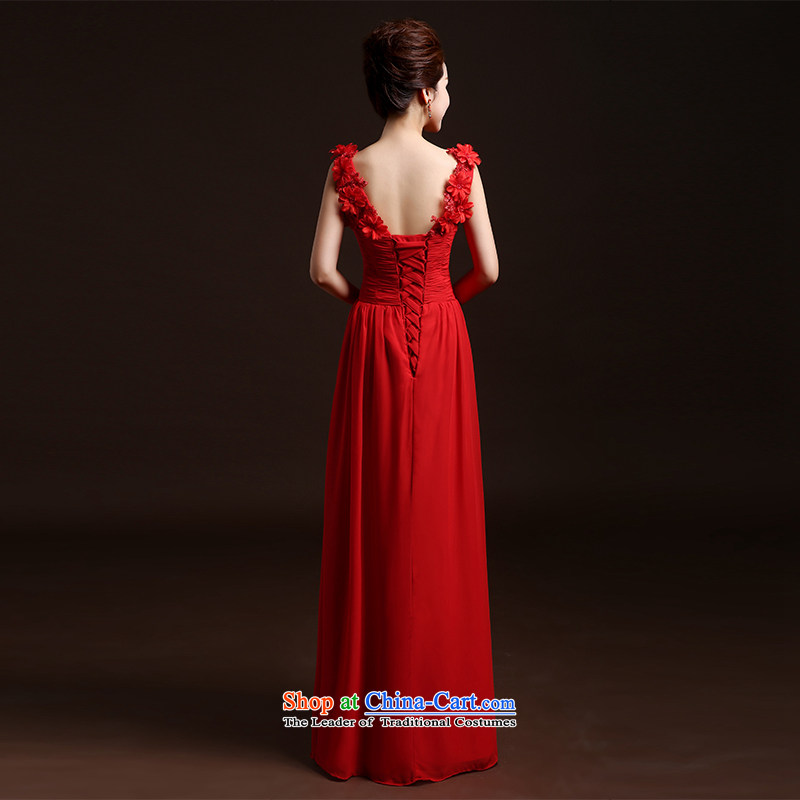 Beverly Ting 2015 new spring and summer wedding dresses new marriages evening dresses stylish shoulders Sau San bows service long bridesmaid services red XXL, Beverly Ting (tingbeier) , , , shopping on the Internet