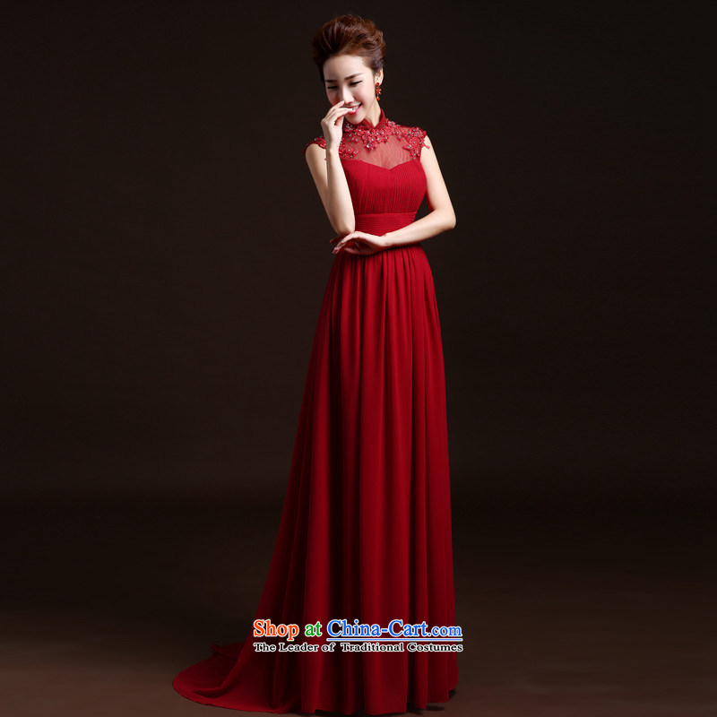 Beverly Ting pregnant women high waist dress in spring and summer 2015 new marriages stylish bows services red lace long evening dress Sau San deep red , L, Beverly (tingbeier ting) , , , shopping on the Internet
