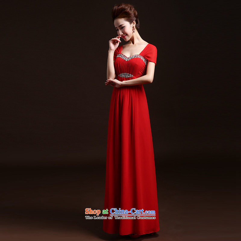 Beverly Ting bows Service Bridal Fashion Pregnant Women 2015 new spring and summer Red Dress Korean brides marriage ceremony evening dresses long red , L, Beverly (tingbeier ting) , , , shopping on the Internet