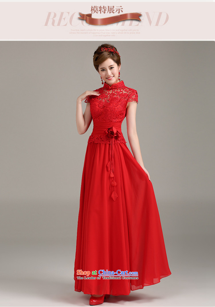 Beverly Ting evening dresses new 2015 Spring/Summer stylish lace collar bows service long Sau San shoulders dresses dress red S picture, prices, brand platters! The elections are supplied in the national character of distribution, so action, buy now enjoy more preferential! As soon as possible.