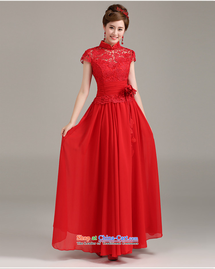 Beverly Ting evening dresses new 2015 Spring/Summer stylish lace collar bows service long Sau San shoulders dresses dress red S picture, prices, brand platters! The elections are supplied in the national character of distribution, so action, buy now enjoy more preferential! As soon as possible.