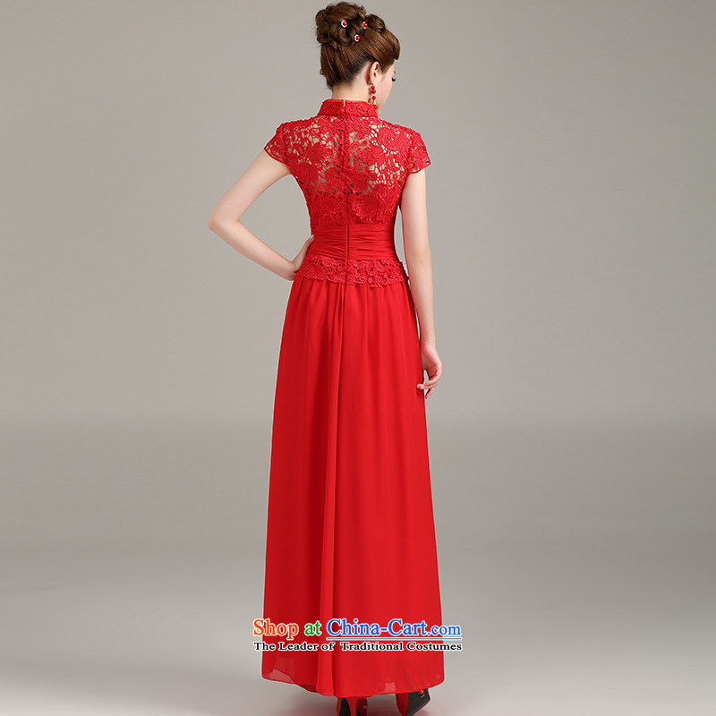 Beverly Ting evening dresses new 2015 Spring/Summer stylish lace collar bows service long Sau San shoulders dresses dress red S, Beverly (tingbeier ting) , , , shopping on the Internet