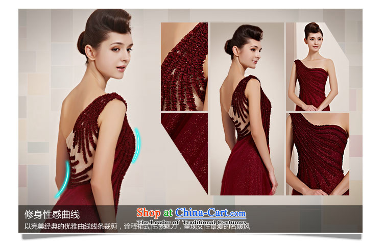 Creative Fox evening dress video thin red dress shoulder bride wedding dresses wedding dress bows service long tail dress welcome service 30111 wine red S picture, prices, brand platters! The elections are supplied in the national character of distribution, so action, buy now enjoy more preferential! As soon as possible.