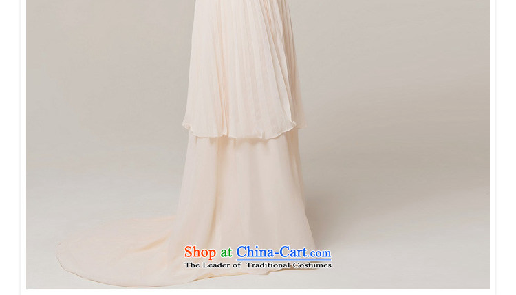 Yong-yeon and new bride 2015 long evening dresses Stylish retro bows services small trailing winter jackets champagne color pictures, prices, XXL brand platters! The elections are supplied in the national character of distribution, so action, buy now enjoy more preferential! As soon as possible.
