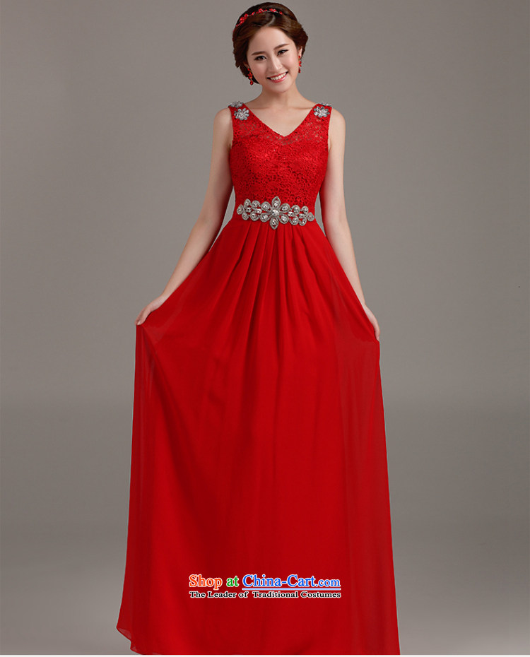 Beverly Ting bows Service Bridal Fashion 2015 new marriage evening dress autumn and winter bride red double-shoulder length of lace bridesmaid RED M picture, prices, brand platters! The elections are supplied in the national character of distribution, so action, buy now enjoy more preferential! As soon as possible.