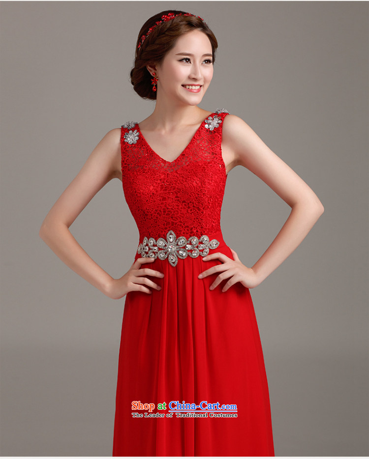 Beverly Ting bows Service Bridal Fashion 2015 new marriage evening dress autumn and winter bride red double-shoulder length of lace bridesmaid RED M picture, prices, brand platters! The elections are supplied in the national character of distribution, so action, buy now enjoy more preferential! As soon as possible.