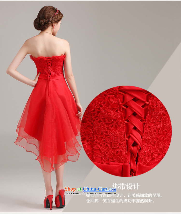 Beverly Ting front stub after 2015 new gown in spring and summer short, bridal wedding dress female Red Korean pregnant women dress uniform red XXL toasting champagne picture, prices, brand platters! The elections are supplied in the national character of distribution, so action, buy now enjoy more preferential! As soon as possible.
