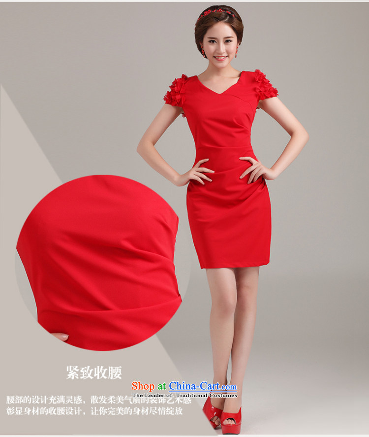 Beverly Ting wedding dresses bridesmaid dress in spring and summer 2015 New Red Dress lace short of marriages bows services red XL Photo, prices, brand platters! The elections are supplied in the national character of distribution, so action, buy now enjoy more preferential! As soon as possible.