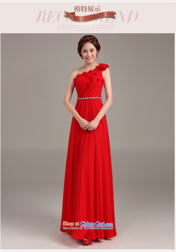 Beverly Ting bows Service Bridal Fashion 2015 New Red single shoulder evening dresses long toastmaster banquet autumn skirt red L picture, prices, brand platters! The elections are supplied in the national character of distribution, so action, buy now enjoy more preferential! As soon as possible.