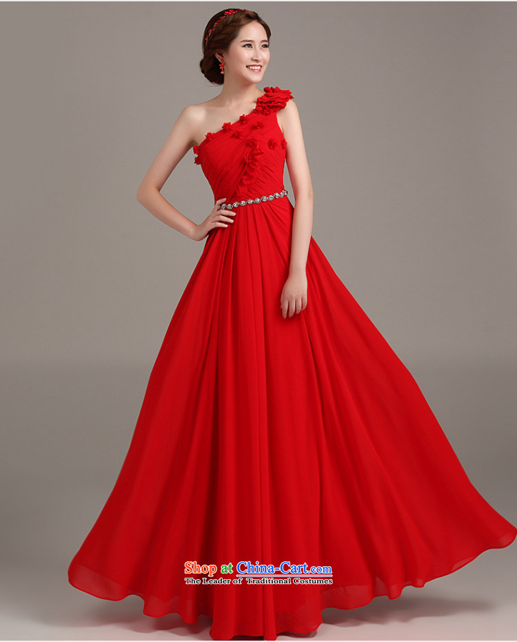 Beverly Ting bows Service Bridal Fashion 2015 New Red single shoulder evening dresses long toastmaster banquet autumn skirt red L picture, prices, brand platters! The elections are supplied in the national character of distribution, so action, buy now enjoy more preferential! As soon as possible.