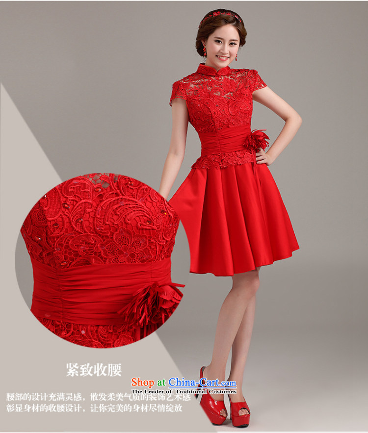 Beverly Ting marriage services 2015 new drink in spring and summer gown new package shoulder evening dresses lace Sau San video thin bridal dresses short, Red XXL picture, prices, brand platters! The elections are supplied in the national character of distribution, so action, buy now enjoy more preferential! As soon as possible.