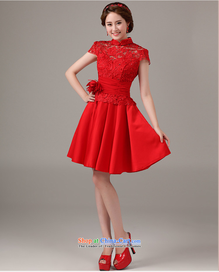 Beverly Ting marriage services 2015 new drink in spring and summer gown new package shoulder evening dresses lace Sau San video thin bridal dresses short, Red XXL picture, prices, brand platters! The elections are supplied in the national character of distribution, so action, buy now enjoy more preferential! As soon as possible.