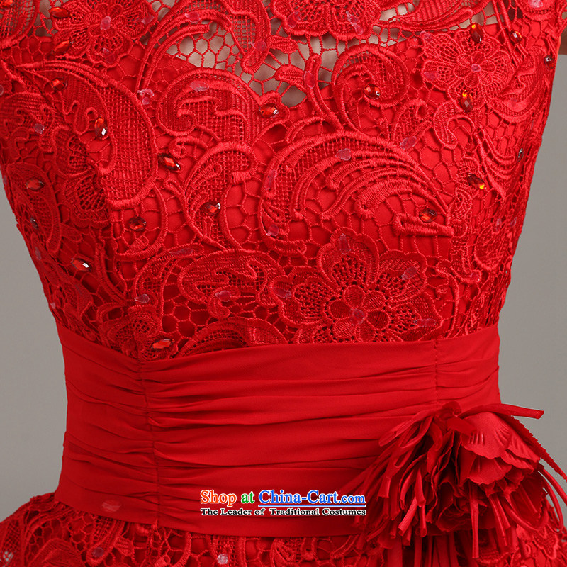 Beverly Ting marriage services 2015 new drink in spring and summer gown new package shoulder evening dresses lace Sau San video thin bridal dresses, Red XXL, short-ting (tingbeier Beverly) , , , shopping on the Internet
