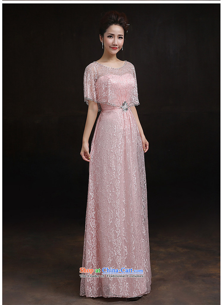 According to Lin Sha 2015 new bride wedding dress uniform evening drink pink with Neck Cape lace long evening dress XL Photo, prices, brand platters! The elections are supplied in the national character of distribution, so action, buy now enjoy more preferential! As soon as possible.