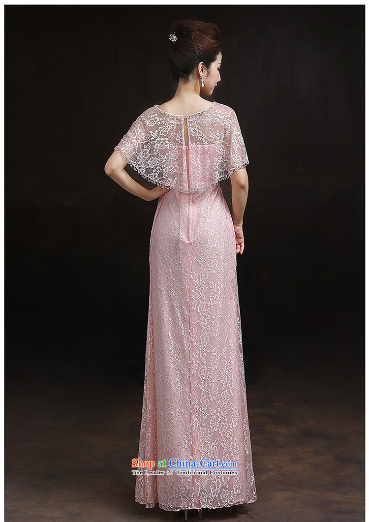 According to Lin Sha 2015 new bride wedding dress uniform evening drink pink with Neck Cape lace long evening dress XL Photo, prices, brand platters! The elections are supplied in the national character of distribution, so action, buy now enjoy more preferential! As soon as possible.