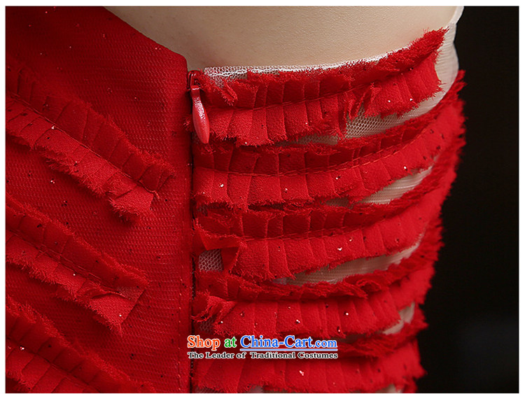 According to Lin Sha 2015 new shoulder evening dresses red bride wedding dress bows services under the auspices of long serving long M picture, prices, brand platters! The elections are supplied in the national character of distribution, so action, buy now enjoy more preferential! As soon as possible.