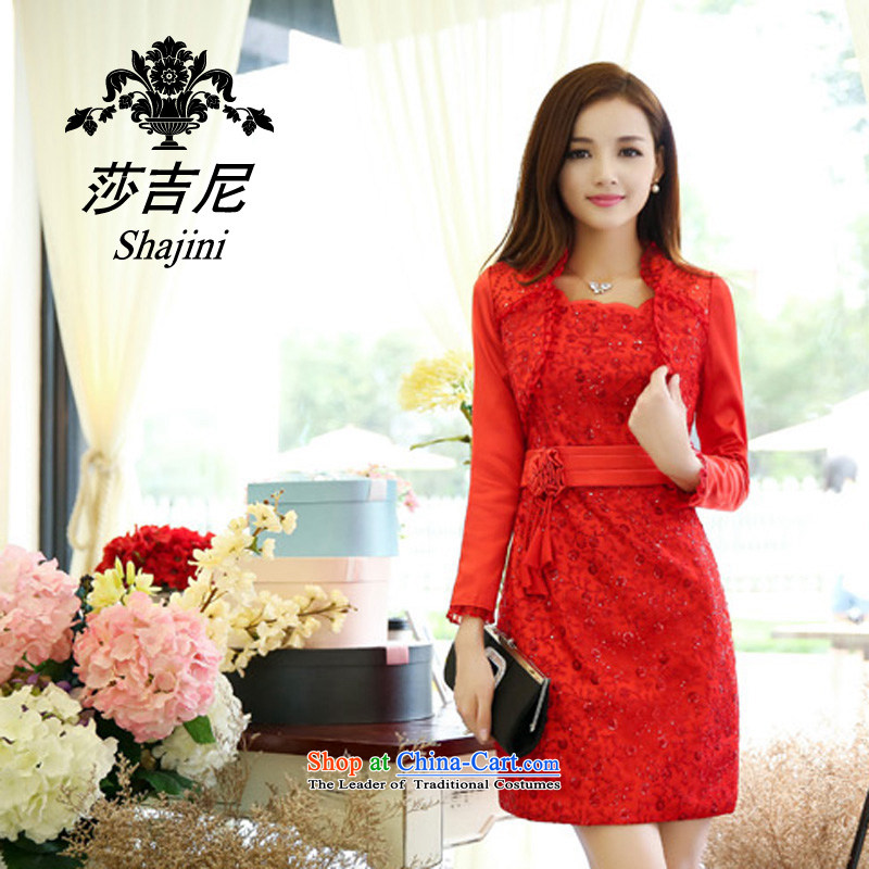 The magic of the Group and the 2014 autumn new mount kit skirt two kits of Sau San video thin female professional skirts and sexy straps lace home dresses red and Group 9958 XL, the cruise (BALIZHIYI) , , , shopping on the Internet