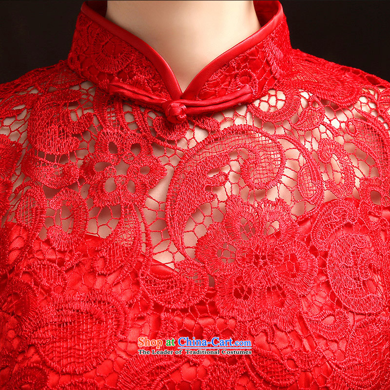 According to Lin Sha red lace bridal cheongsam dress stylish wedding services improved crowsfoot toasting champagne evening dress new S, according to 2015 Lin Sha , , , shopping on the Internet