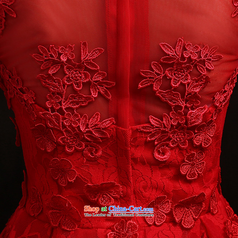 According to Lin Sha 2015 new marriages bows services red petals embroidered bride load manually evening dress short skirt tailored customer service, in accordance with the Advisory Lin Sha , , , shopping on the Internet