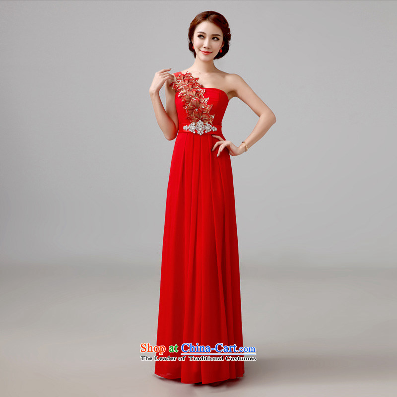The bride red bows services 2015 new long evening dresses and stylish wedding shoulder marriages according to Lin bows services XS, Elisabeth , , , shopping on the Internet