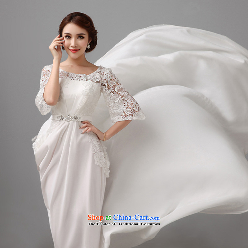 However Service Bridal Fashion 2015 new evening dresses long marriage bridesmaid dresses Sau San banquet champagne colorXS