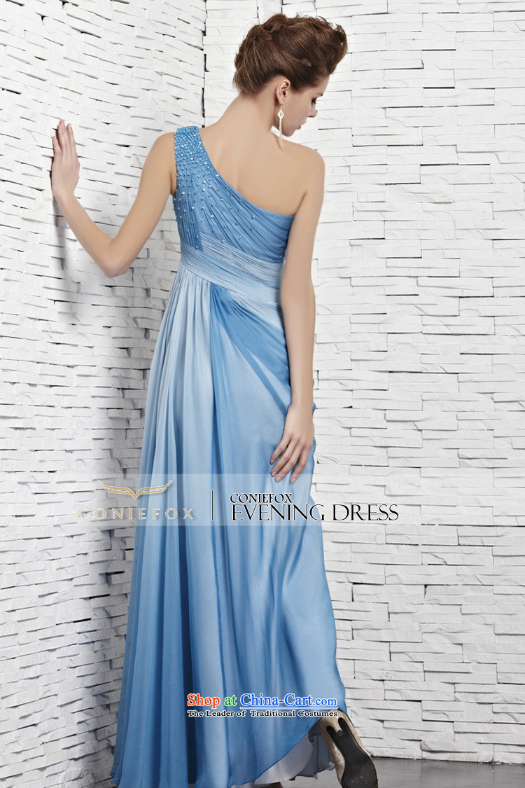 The kitsune elegant evening dress creative long blue shoulder dress noble under the auspices of Sau San will dress Diamond Ballroom bridesmaid dress long skirt 81121 blue XL Photo, prices, brand platters! The elections are supplied in the national character of distribution, so action, buy now enjoy more preferential! As soon as possible.