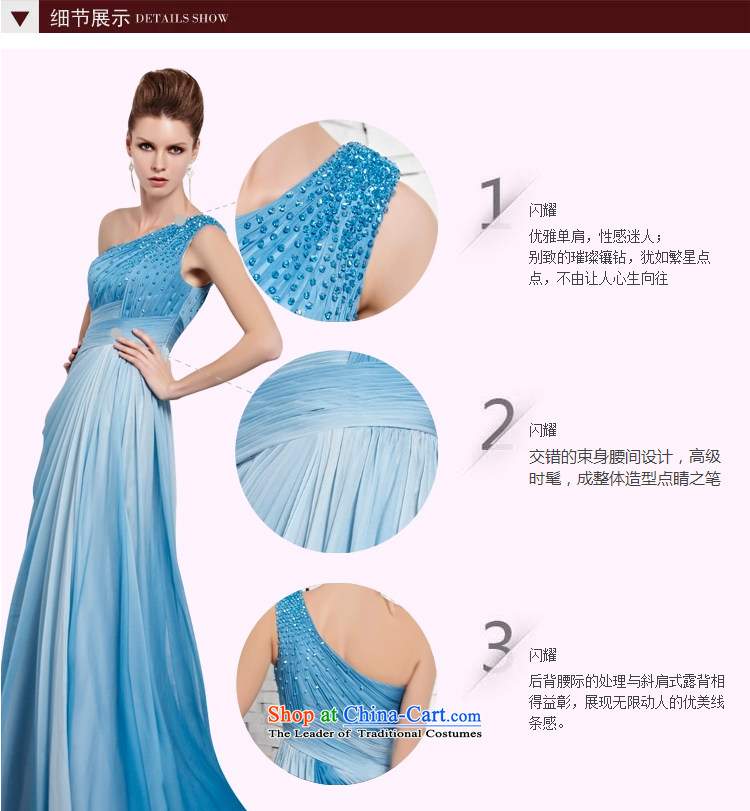 The kitsune elegant evening dress creative long blue shoulder dress noble under the auspices of Sau San will dress Diamond Ballroom bridesmaid dress long skirt 81121 blue XL Photo, prices, brand platters! The elections are supplied in the national character of distribution, so action, buy now enjoy more preferential! As soon as possible.