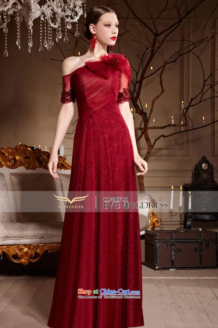 Creative Fox evening dresses bows Services Red Dress 2015 new bride long to Sau San shoulder elegant evening dress long skirt 30632 wine red M picture, prices, brand platters! The elections are supplied in the national character of distribution, so action, buy now enjoy more preferential! As soon as possible.