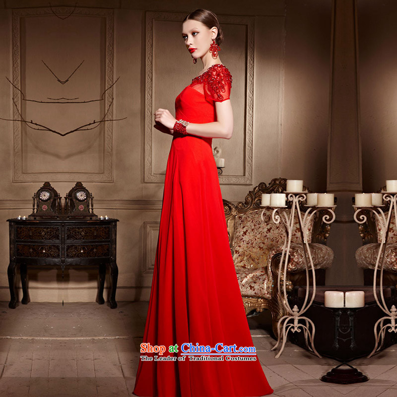 Creative Fox evening dresses 2015 Spring/Summer new bride wedding dress marriage bows services banquet long gown to Sau San skirt 30599 Red Fox (coniefox XXL, creative) , , , shopping on the Internet