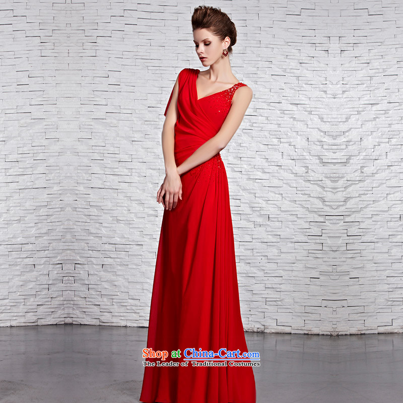 Creative Fox evening dresses 2015 new chic sexy shoulders dress classic long skirt Red Dress Sau San marriages 81519 color photo of serving drink XL, creative Fox (coniefox) , , , shopping on the Internet