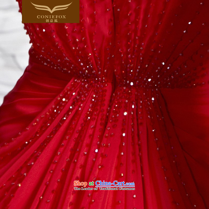 Creative Fox evening dresses and sexy anointed chest evening dresses long skirt marriages wedding dresses red bows service long gown welcome elegant 81520 picture color XL, creative Fox (coniefox) , , , shopping on the Internet