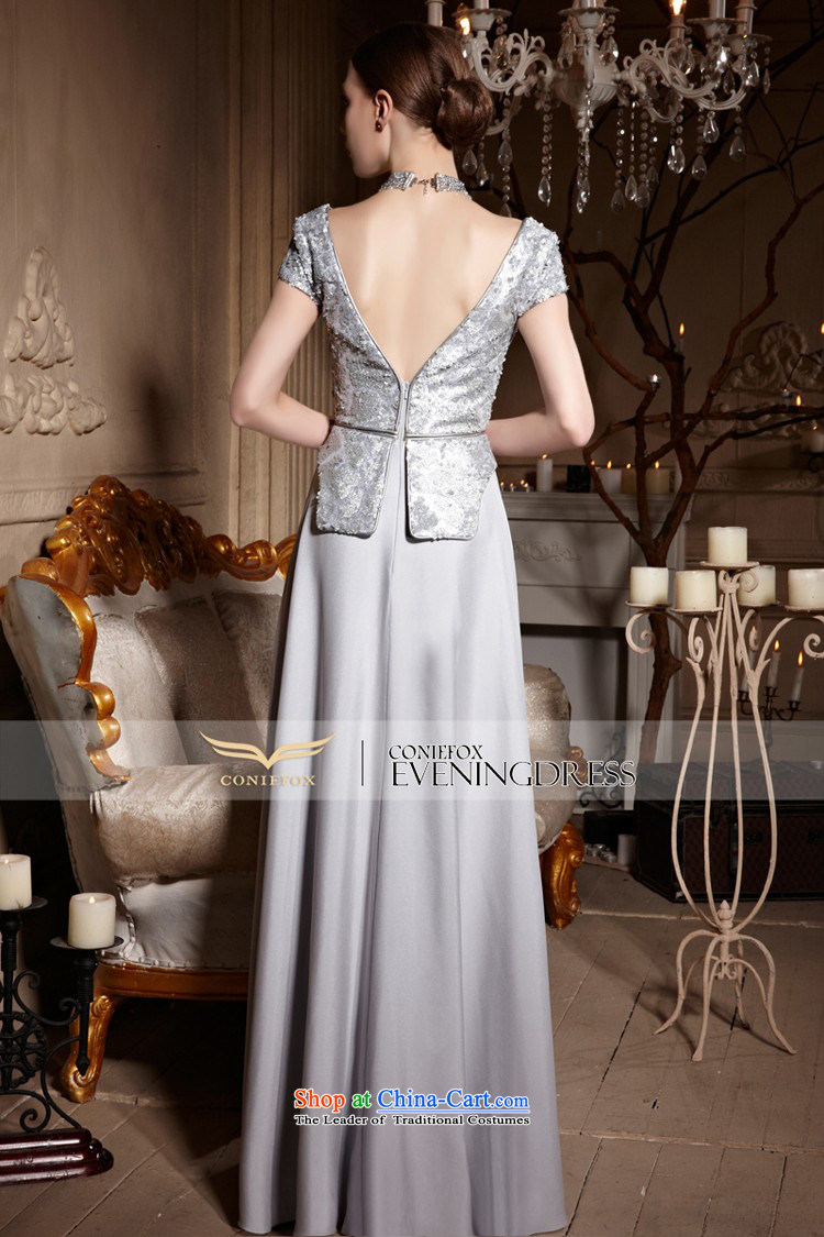 Creative Fox evening dress stylish shawl jacket banquet evening dresses聽V-Neck silver dress long gown on-chip Sau San toasting champagne evening service 30630 color pictures聽picture, prices, L brand platters! The elections are supplied in the national character of distribution, so action, buy now enjoy more preferential! As soon as possible.